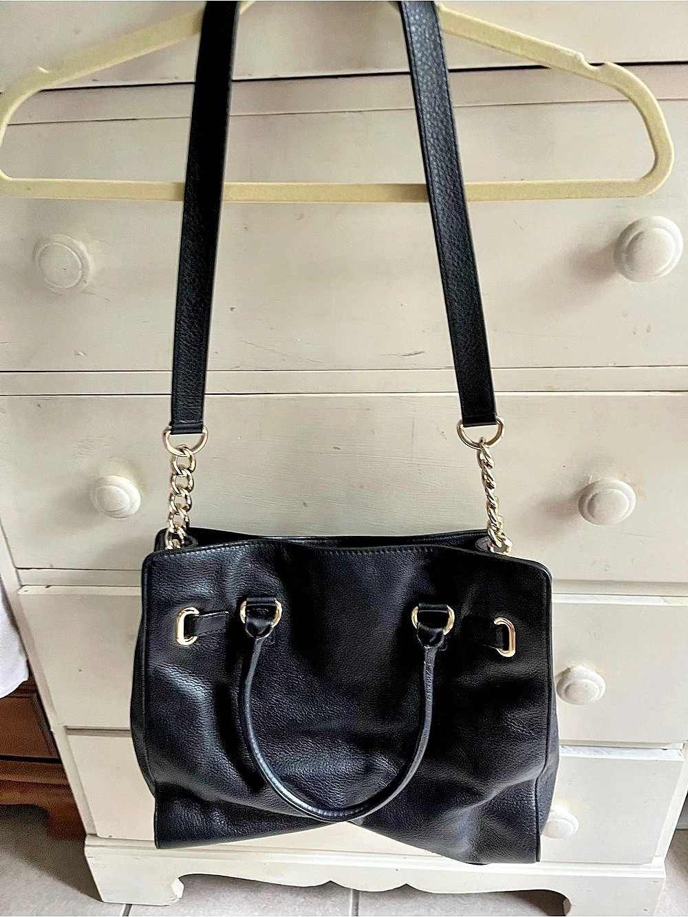 Michael Kors Hamilton Est. 1981 Buckle Tote Black
